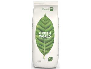 Kaffe GREEN WORLD filtermalt økolog 250g Green World Økologisk Kaffe 